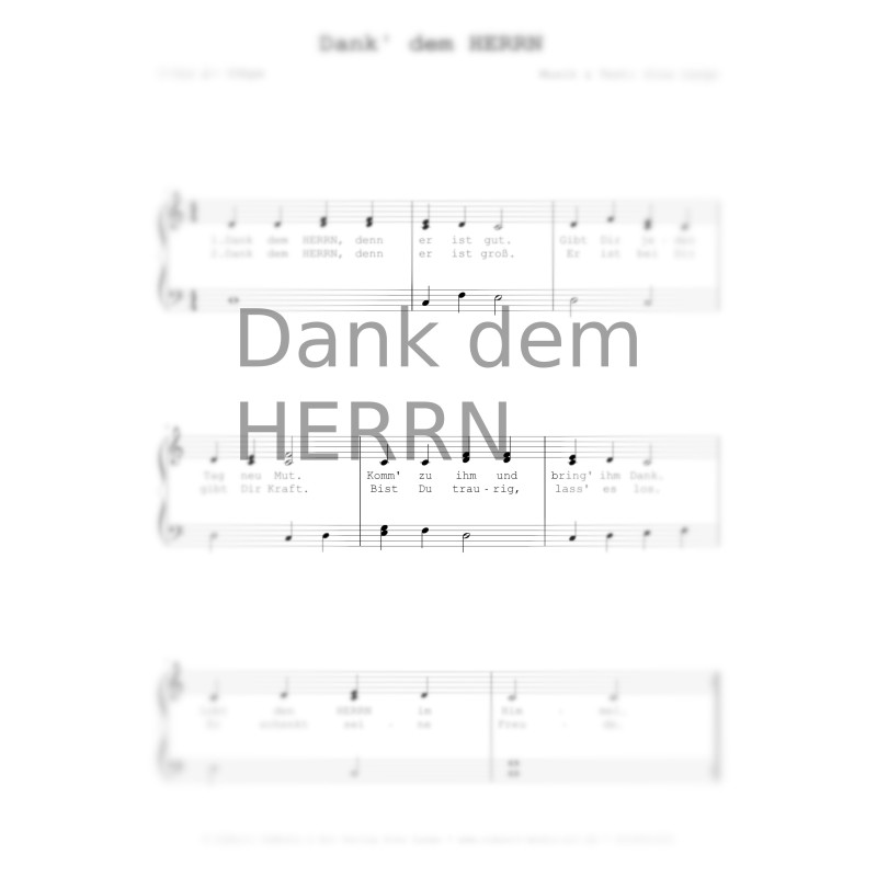 Dank dem HERRN (Einzelnoten)