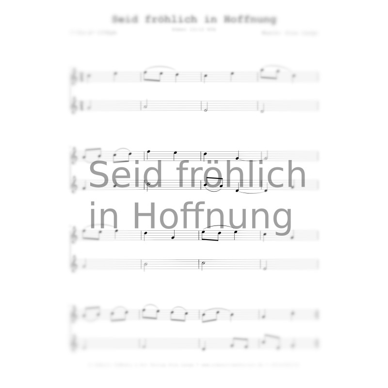 Seid fröhlich in Hoffnung (Einzelnoten)