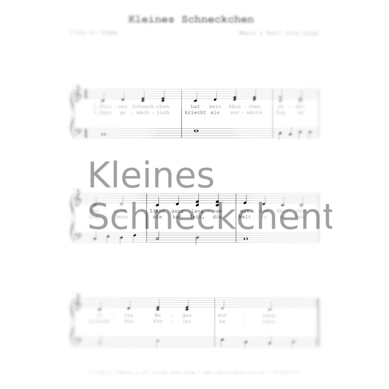 Kleines Schneckchen (Einzelnoten)