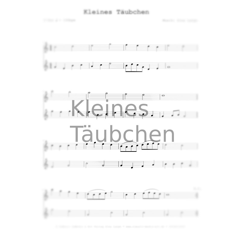 Kleines Täubchen (Einzelnoten)